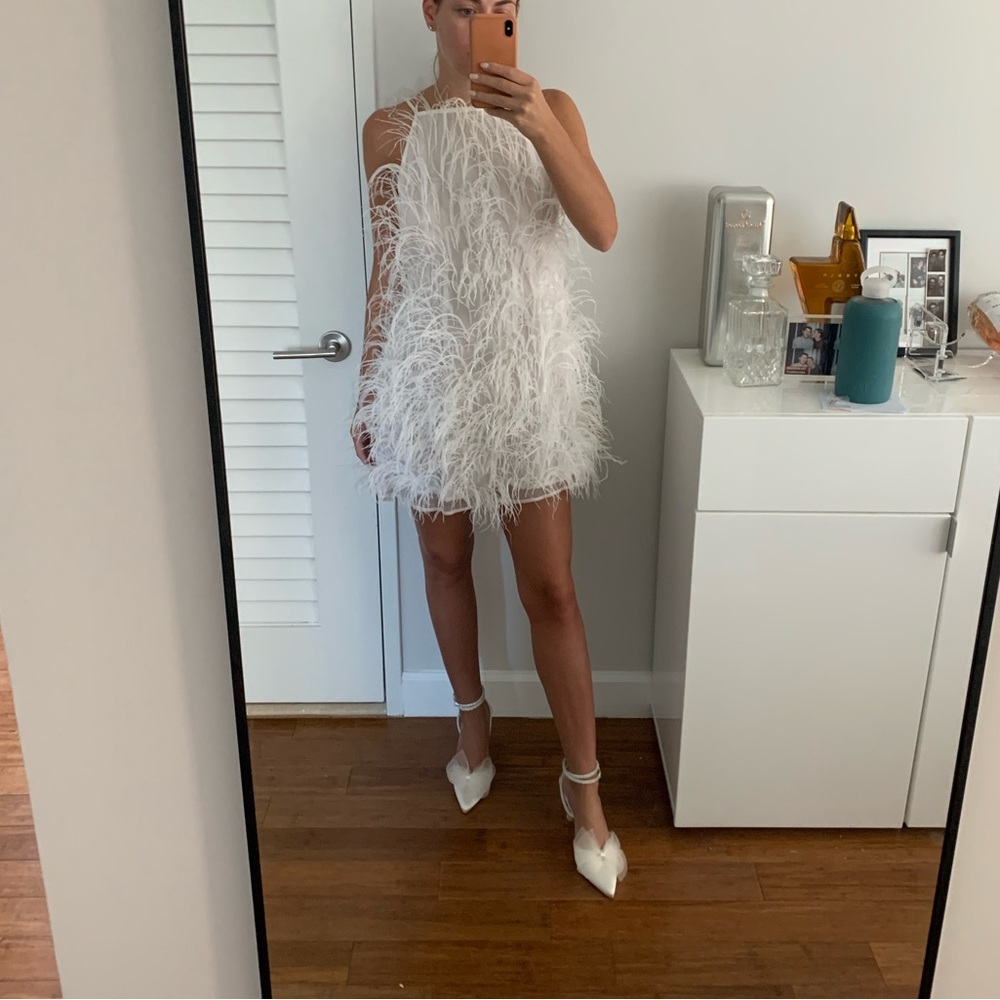 Cult Gaia Shannon Mini Feather Dress